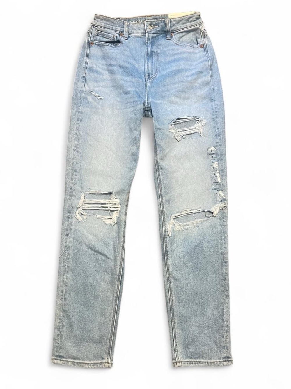 American Eagle Outfitters Light Blue Stretch Mom Jeans